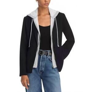 NEW SIX/FIFTY drew hooded blazer in black